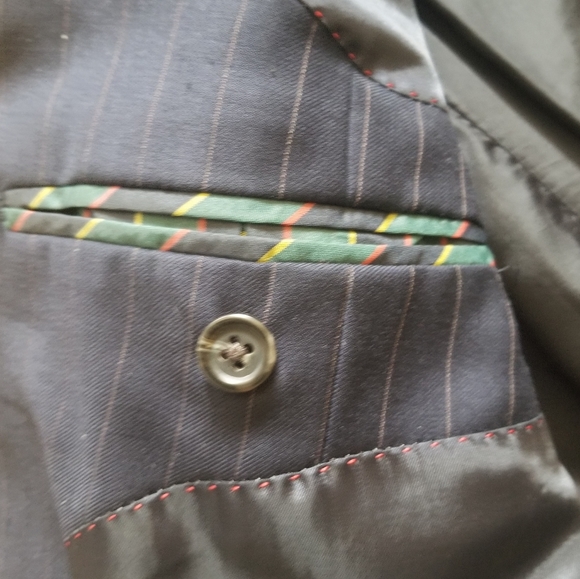 CHAPS Black Pinstripe Mens Blazer (Size XL) - Picture 5 of 6